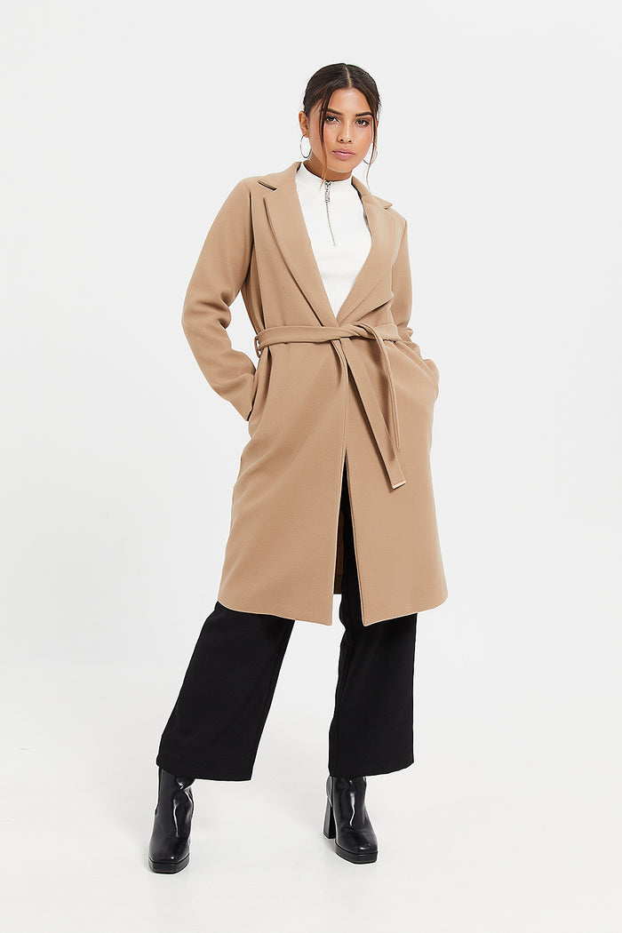 Redtag-Latte-Long-Coat-Category:Jackets,-Colour:Beige,-Deals:New-In,-Filter:Women's-Clothing,-H1:LWR,-H2:LDC,-H3:OUW,-H4:OUW,-LDC,-LDC-Jackets,-LWRLDCOUWOUW,-New-In-LDC,-Non-Sale,-ProductType:Coats,-Season:W23B,-Section:Women,-W23B-Women's-