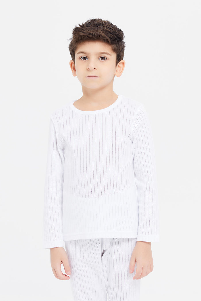 Redtag-White-Thermal-Set-365,-BOY-Thermals,-Category:Thermals,-Colour:White,-Deals:New-In,-EHW,-Filter:Boys-(2-to-8-Yrs),-H1:KWR,-H2:BOY,-H3:UNW,-H4:THS,-KWRBOYUNWTHS,-New-In-BOY,-Non-Sale,-ProductType:Thermals,-Season:365365,-Section:Boys-(0-to-14Yrs),-Winter-Boys-2 to 8 Years