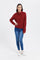 Redtag-Burgundy-Turtle-Neck-Pullover-Category:Pullovers,-Colour:Burgundy,-Deals:New-In,-Filter:Senior-Girls-(8-to-14-Yrs),-GSR-Pullovers,-H1:KWR,-H2:GSR,-H3:KNW,-H4:PUL,-KWRGSRKNWPUL,-New-In-GSR,-Non-Sale,-ProductType:Pullovers,-Season:W23B,-Section:Girls-(0-to-14Yrs),-W23B-Senior-Girls-9 to 14 Years