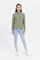 Redtag-Olive-Jacquard-Top-Category:Tops,-Colour:Green,-Deals:New-In,-Filter:Girls-(2-to-8-Yrs),-GSR-Tops,-H1:KWR,-H2:GSR,-H3:JYT,-H4:CJT,-KWRGSRJYTCJT,-New-In-GSR,-Non-Sale,-ProductType:Casual-Tops,-Season:W23B,-Section:Girls-(0-to-14Yrs),-W23B-Senior-Girls-9 to 14 Years