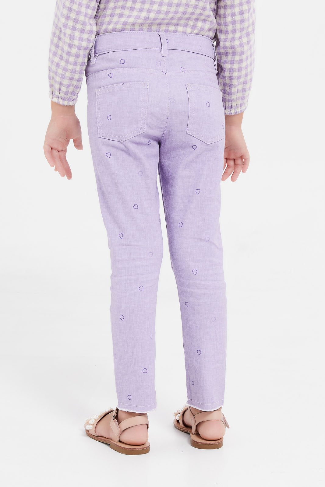 GIRLS PJ PANT Navy/Cream Skinny Stripe | Polkadot England