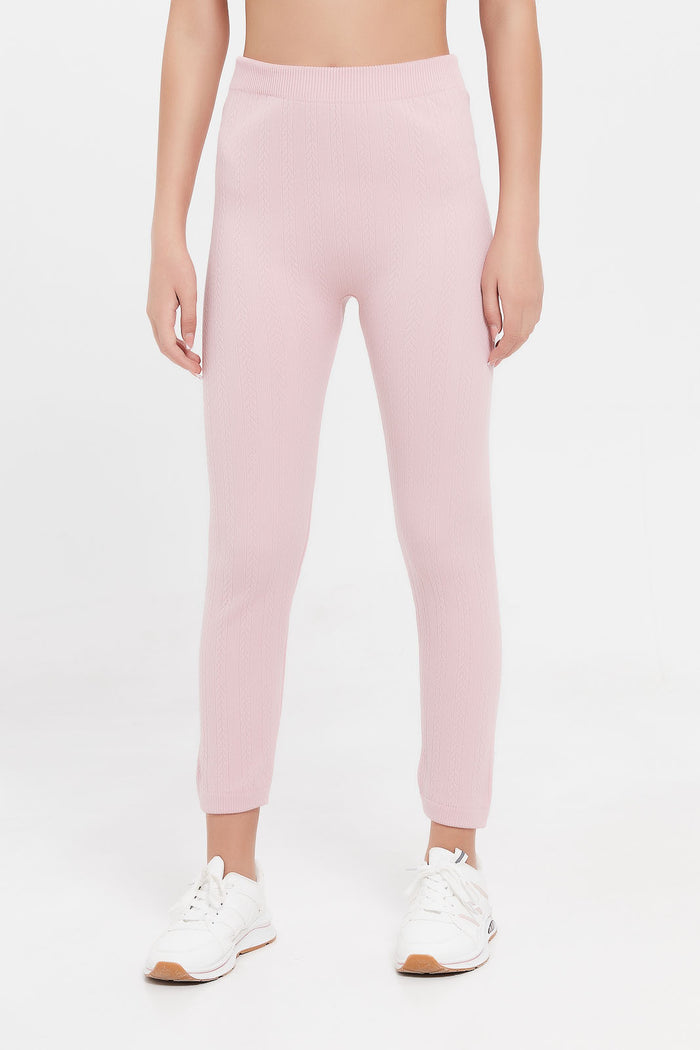 Redtag-Pink-Seamless-Leggings-Category:Leggings,-Colour:Pale-Pink,-Deals:New-In,-Filter:Senior-Girls-(8-to-14-Yrs),-GSR-Leggings,-H1:KWR,-H2:GSR,-H3:TRS,-H4:LEG,-KWRGSRTRSLEG,-New-In-GSR,-Non-Sale,-ProductType:Leggings,-Season:W23B,-Section:Girls-(0-to-14Yrs),-W23B-Senior-Girls-9 to 14 Years