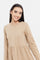 Redtag-Brown-Jacquard-Knitted-Layered-Dress-Category:Dresses,-Colour:Brown,-Deals:New-In,-Filter:Senior-Girls-(8-to-14-Yrs),-GSR-Dresses,-H1:KWR,-H2:GSR,-H3:DRS,-H4:CAD,-KWRGSRDRSCAD,-New-In-GSR,-Non-Sale,-ProductType:Dresses,-Season:W23B,-Section:Girls-(0-to-14Yrs),-W23B-Senior-Girls-9 to 14 Years