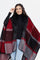 Redtag-Checked-Poncho-With-Fur-Trim-Category:Cardigans,-Colour:Assorted,-Deals:New-In,-EHW,-Filter:Women's-Clothing,-H1:LWR,-H2:LAD,-H3:KNW,-H4:CGN,-LWRLADKNWCGN,-New-In-Women,-Non-Sale,-ProductType:Ponchos,-Season:W23B,-Section:Women,-W23B,-Women-Cardigans-Women's-