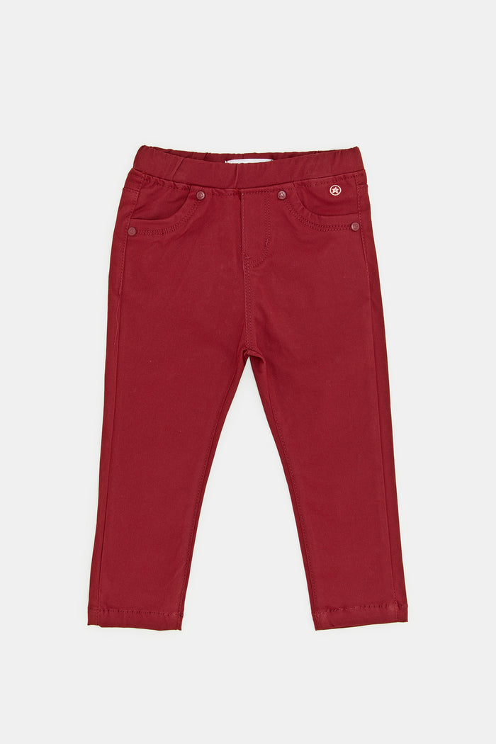 Redtag-burgundy-jeans-126816013--Infant-Girls-