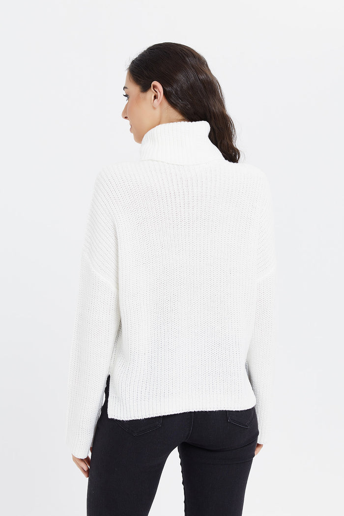 Redtag-Ivory-Turtle-Neck-Long-Sleeve-Pullover-Category:Pullovers,-Colour:Ivory,-Deals:New-In,-EHW,-Filter:Women's-Clothing,-H1:LWR,-H2:LAD,-H3:KNW,-H4:PUL,-LWRLADKNWPUL,-New-In-Women,-Non-Sale,-ProductType:Pullovers,-Season:W23B,-Section:Women,-W23B,-winter,-Women-Pullovers-Women's-