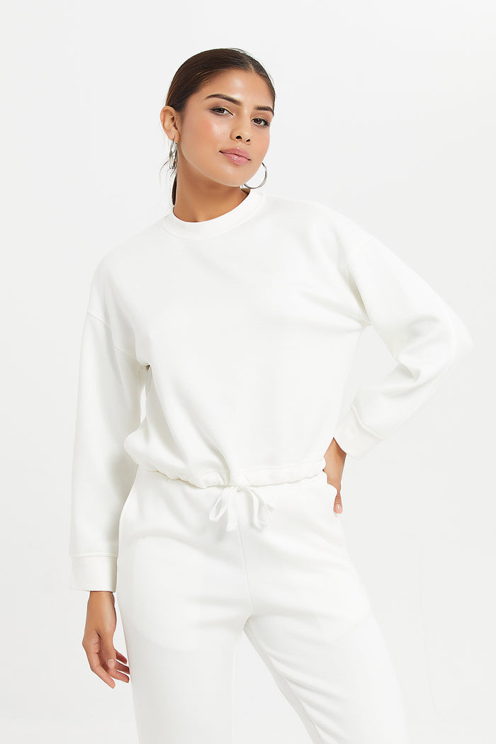 Redtag-White-Sweat-Shirt-Category:Sweatshirts,-Colour:White,-Deals:New-In,-Filter:Women's-Clothing,-H1:LWR,-H2:LDC,-H3:SWS,-H4:SWS,-LDC,-LDC-Sweatshirts,-LWRLDCSWSSWS,-New-In-LDC,-Non-Sale,-ProductType:Sweatshirts,-Season:W23B,-Section:Women,-TBL,-W23B-Women's-