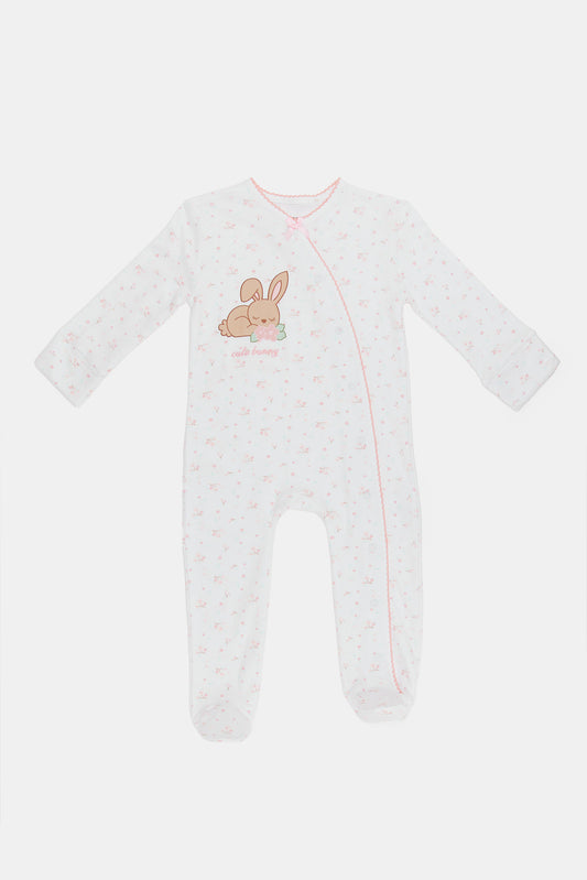Redtag-White-Sleepsuit-With-Headband-Set-Category:Sleepsuits,-Colour:White,-Deals:New-In,-Filter:Baby-(0-to-12-Mths),-H1:KWR,-H2:NBF,-H3:NWR,-H4:SST,-KWRNBFNWRSST,-NBB-Sleepsuits,-New-In-NBB,-Non-Sale,-ProductType:Sleepsuits,-Season:W23A,-Section:Boys-(0-to-14Yrs),-W23A-Baby-0 to 12 Months