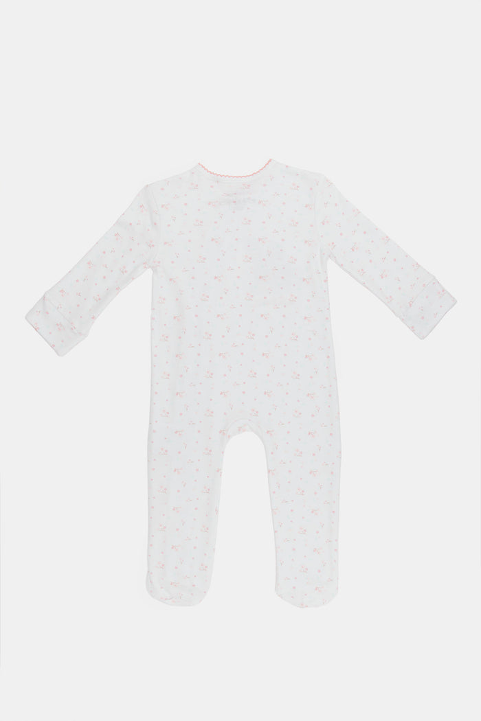 Redtag-White-Sleepsuit-With-Headband-Set-Category:Sleepsuits,-Colour:White,-Deals:New-In,-Filter:Baby-(0-to-12-Mths),-H1:KWR,-H2:NBF,-H3:NWR,-H4:SST,-KWRNBFNWRSST,-NBB-Sleepsuits,-New-In-NBB,-Non-Sale,-ProductType:Sleepsuits,-Season:W23A,-Section:Boys-(0-to-14Yrs),-W23A-Baby-0 to 12 Months