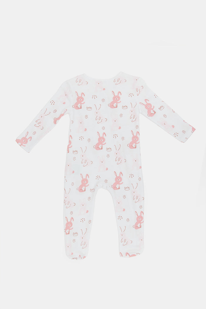 Baby girl fleece sleepsuits on sale