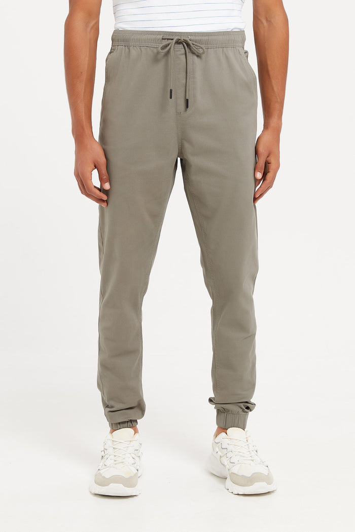 Redtag-Grey-Twill-Joggers-Category:Trousers,-Colour:Mid-Grey,-Deals:New-In,-Filter:Men's-Clothing,-H1:MWR,-H2:GEN,-H3:TRS,-H4:CTR,-Men-Trousers,-MWRGENTRSCTR,-New-In-Men,-Non-Sale,-ProductType:Pants-Jogger-Fit,-Season:W23B,-Section:Men,-TBL,-W23B-Men's-