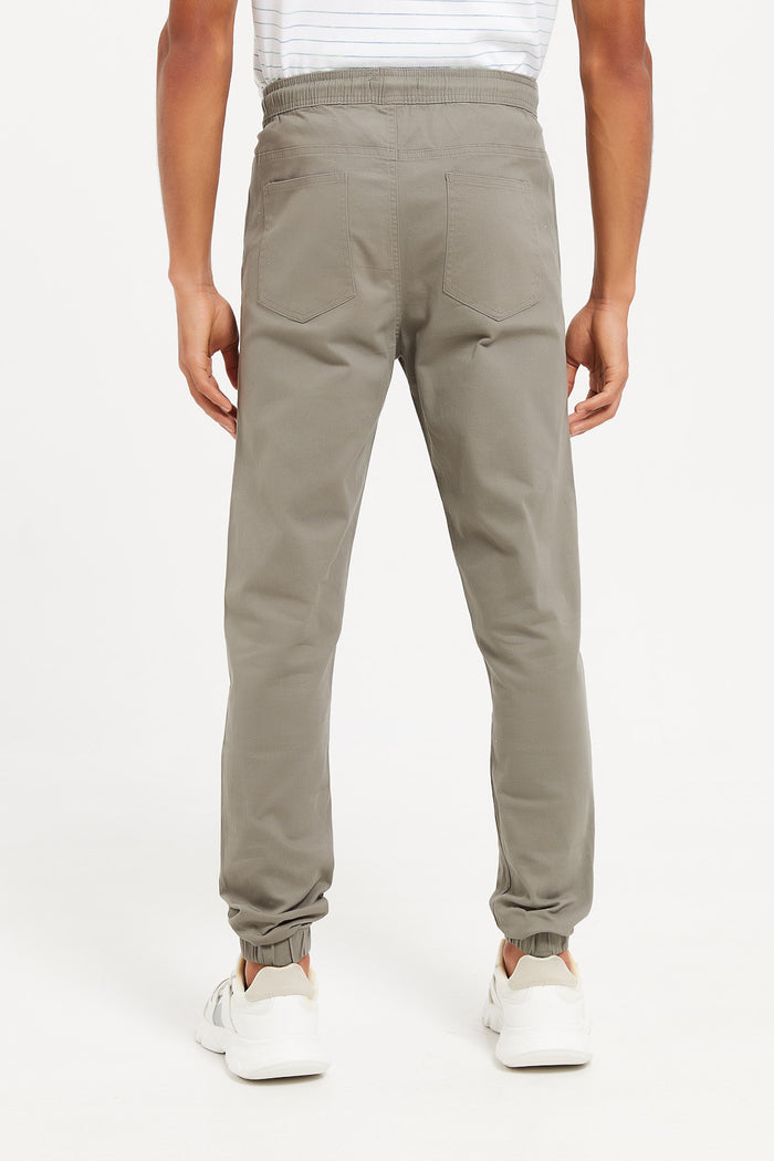 Redtag-Grey-Twill-Joggers-Category:Trousers,-Colour:Mid-Grey,-Deals:New-In,-Filter:Men's-Clothing,-H1:MWR,-H2:GEN,-H3:TRS,-H4:CTR,-Men-Trousers,-MWRGENTRSCTR,-New-In-Men,-Non-Sale,-ProductType:Pants-Jogger-Fit,-Season:W23B,-Section:Men,-TBL,-W23B-Men's-