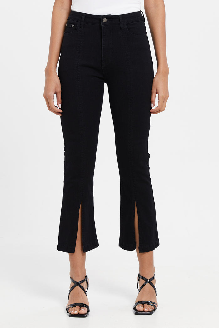 Redtag-Black-Fit-And-Flare-High-Waist-Jeans-Category:Jeans,-Colour:Black,-Deals:New-In,-Filter:Women's-Clothing,-H1:LWR,-H2:LAD,-H3:DNB,-H4:JNS,-LWRLADDNBJNS,-New-In-Women,-Non-Sale,-ProductType:Jeans-High-Rise,-Season:W23B,-Section:Women,-TBL,-W23B,-Women-Jeans-Women's-