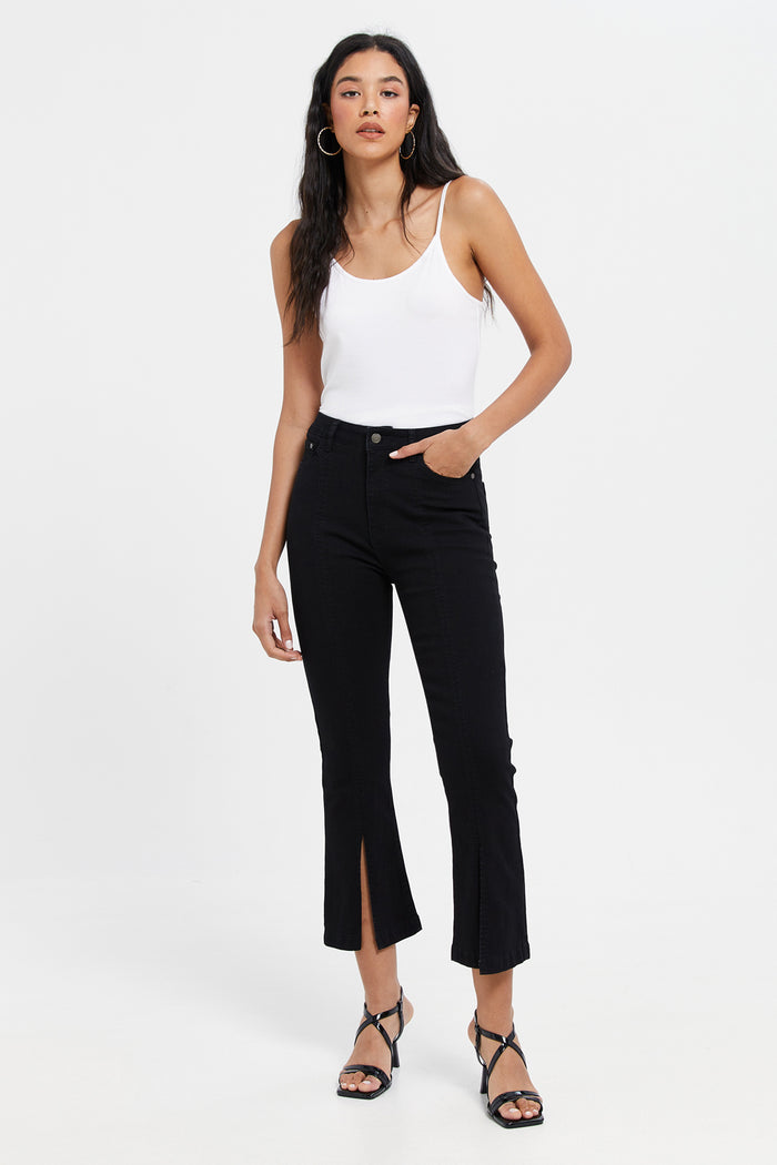 Redtag-Black-Fit-And-Flare-High-Waist-Jeans-Category:Jeans,-Colour:Black,-Deals:New-In,-Filter:Women's-Clothing,-H1:LWR,-H2:LAD,-H3:DNB,-H4:JNS,-LWRLADDNBJNS,-New-In-Women,-Non-Sale,-ProductType:Jeans-High-Rise,-Season:W23B,-Section:Women,-TBL,-W23B,-Women-Jeans-Women's-