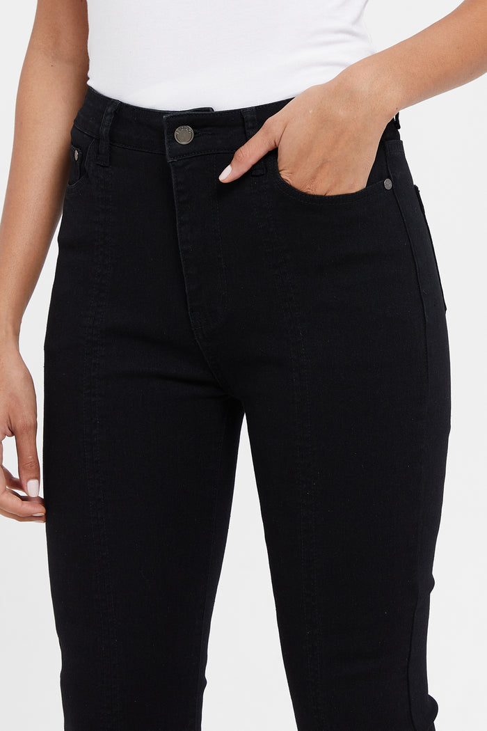 Redtag-Black-Fit-And-Flare-High-Waist-Jeans-Category:Jeans,-Colour:Black,-Deals:New-In,-Filter:Women's-Clothing,-H1:LWR,-H2:LAD,-H3:DNB,-H4:JNS,-LWRLADDNBJNS,-New-In-Women,-Non-Sale,-ProductType:Jeans-High-Rise,-Season:W23B,-Section:Women,-TBL,-W23B,-Women-Jeans-Women's-