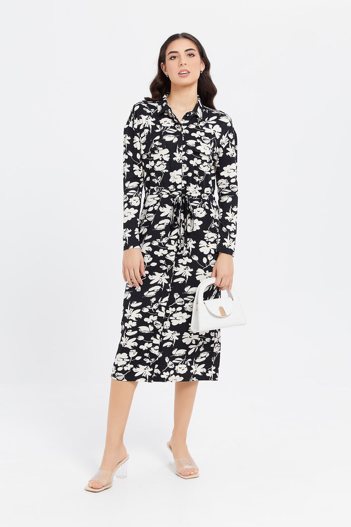 Redtag-Printed-Pocket-Detailed-Shirt-Dress-Category:Dresses,-Colour:Assorted,-Deals:New-In,-Filter:Women's-Clothing,-H1:LWR,-H2:LAD,-H3:DRS,-H4:CAD,-LWRLADDRSCAD,-Maxi-Dress,-New-In-Women,-Non-Sale,-ProductType:Dresses,-Season:W23B,-Section:Women,-W23B,-Women-Dresses-Women's-