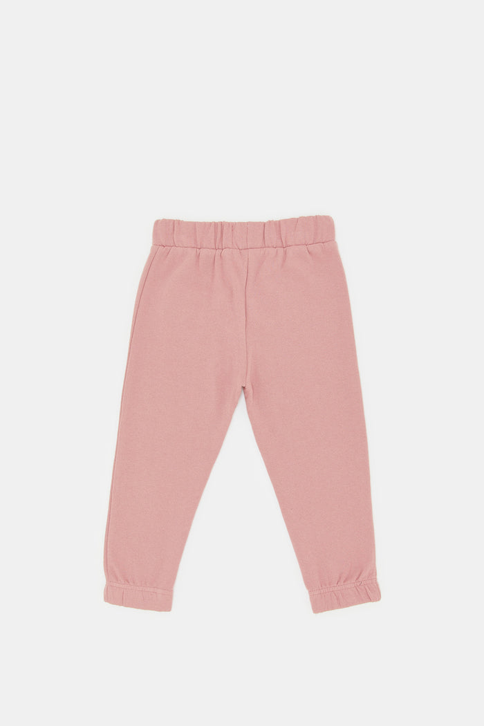Redtag-Navy-Aop-+-Dusty-Pink-Placement-Print-Track-Pant-Category:Joggers,-Colour:Assorted,-Deals:New-In,-Filter:Infant-Girls-(3-to-24-Mths),-H1:KWR,-H2:ING,-H3:SPW,-H4:ATP,-ING-Joggers,-KWRINGSPWATP,-New-In-ING,-Non-Sale,-ProductType:Joggers,-Season:W23B,-Section:Girls-(0-to-14Yrs),-W23B-Infant-Girls-3 to 24 Months