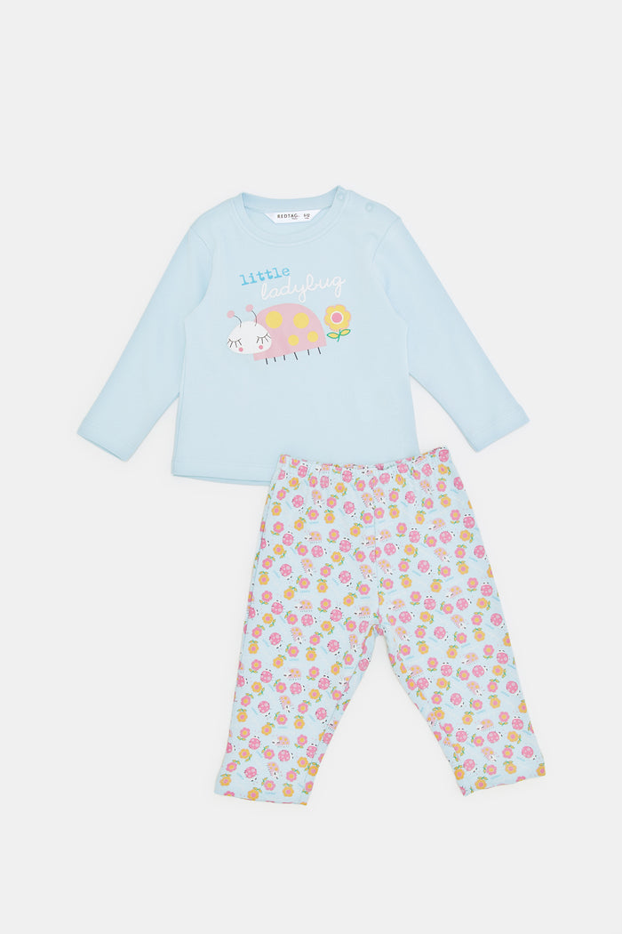 Redtag-blue-pyjama-sets-126981060--Infant-Girls-