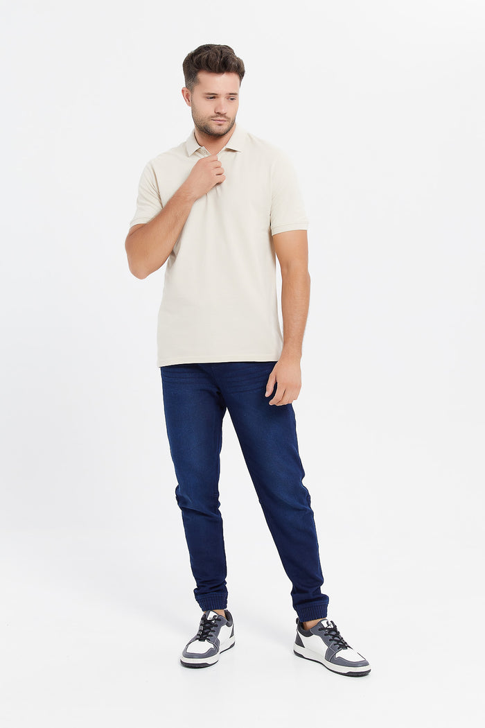 Redtag-Beige-Basic-Polo-Shirt-Category:Polo-T-Shirts,-Colour:Beige,-Deals:New-In,-Filter:Men's-Clothing,-H1:MWR,-H2:GEN,-H3:TSH,-H4:POS,-Men-Polo-T-Shirts,-MWRGENTSHPOS,-New-In-Men,-Non-Sale,-ProductType:Polo-Shirts,-Season:W23A,-Section:Men,-W23A-Men's-