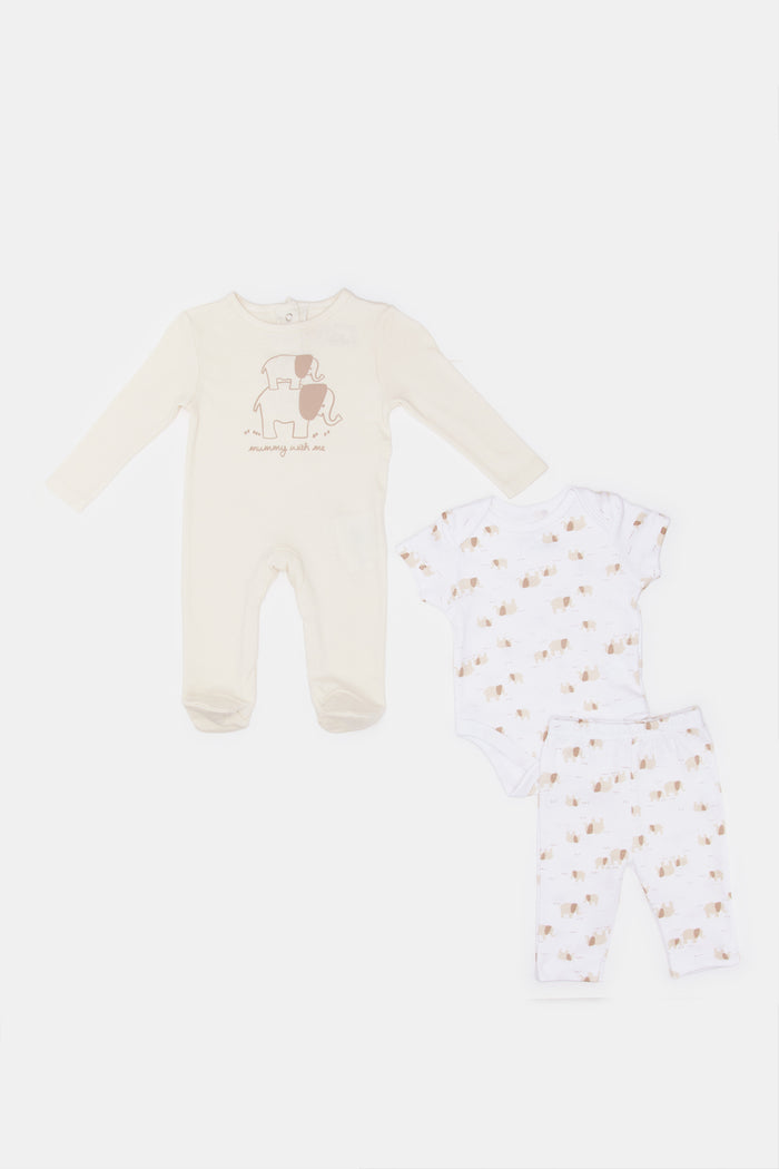 Redtag-Beige-4-Piece-Elephant-Print-Boys-Gift-Set-Category:Gift-Sets,-Colour:Beige,-Deals:New-In,-Filter:Baby-(0-to-12-Mths),-H1:KWR,-H2:NBF,-H3:SET,-H4:GFS,-KWRNBFSETGFS,-NBB-Gift-Sets,-New-In-NBB,-Non-Sale,-ProductType:Gift-Sets,-Season:W23A,-Section:Boys-(0-to-14Yrs),-W23A-Baby-0 to 12 Months