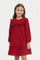 Redtag-Red-Full-Slv-Frill-Dress-Category:Dresses,-Colour:Red,-Deals:New-In,-Filter:Girls-(2-to-8-Yrs),-GIR-Dresses,-H1:KWR,-H2:GIR,-H3:DRS,-H4:CAD,-KWRGIRDRSCAD,-Midi-Dress,-New-In-GIR,-Non-Sale,-ProductType:Dresses,-Season:W23B,-Section:Girls-(0-to-14Yrs),-W23B-Girls-2 to 8 Years