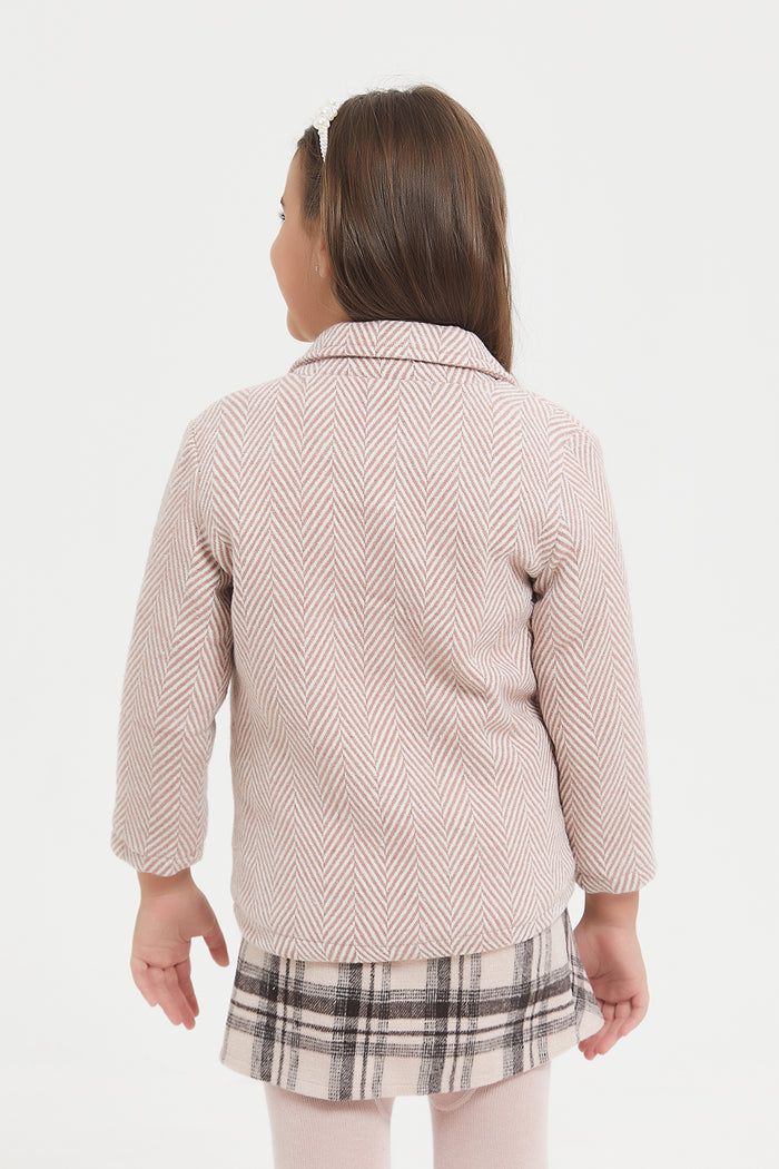 Redtag-Brown-Tweed-Jacket-Category:Jackets,-Colour:Brown,-Deals:New-In,-Filter:Girls-(2-to-8-Yrs),-GIR-Jackets,-H1:KWR,-H2:GIR,-H3:OUW,-H4:OUW,-KWRGIROUWOUW,-New-In-GIR,-Non-Sale,-ProductType:Coats,-Season:W23B,-Section:Girls-(0-to-14Yrs),-W23B-Girls-2 to 8 Years