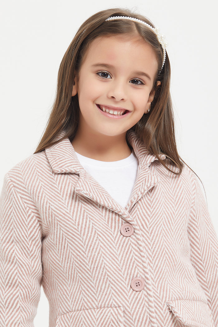 Redtag-Brown-Tweed-Jacket-Category:Jackets,-Colour:Brown,-Deals:New-In,-Filter:Girls-(2-to-8-Yrs),-GIR-Jackets,-H1:KWR,-H2:GIR,-H3:OUW,-H4:OUW,-KWRGIROUWOUW,-New-In-GIR,-Non-Sale,-ProductType:Coats,-Season:W23B,-Section:Girls-(0-to-14Yrs),-W23B-Girls-2 to 8 Years