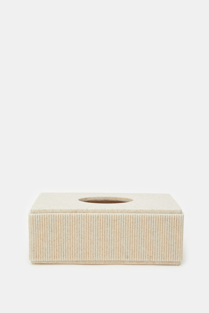 Redtag-Beige-Ribbed-Rectangle-Tissue-Box-Cover-Category:Napkins-&-Tissues,-Colour:Beige,-Deals:New-In,-Filter:Home-Bathroom,-H1:HMW,-H2:BAC,-H3:BCE,-H4:BAE,-HMW-BAC-Bath-Accessories,-HMWBACBCEBAE,-New-In-HMW-BAC,-Non-Sale,-ProductType:Bathmat-Sets,-Season:W23A,-Section:Homewares,-W23A-Home-Bathroom-