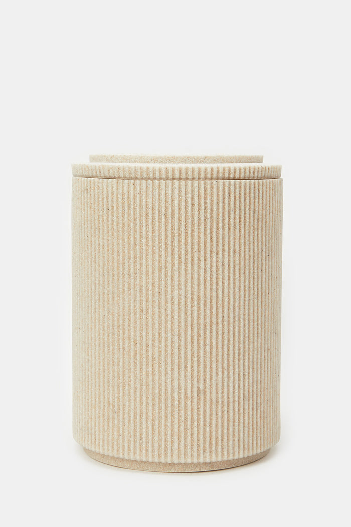 Redtag-Beige-Ribbed-Waste-Bin-W/Lid-Category:Toiletry-Sets,-Colour:Beige,-Deals:New-In,-Filter:Home-Bathroom,-H1:HMW,-H2:BAC,-H3:BCE,-H4:BAE,-HMW-BAC-Bath-Accessories,-HMWBACBCEBAE,-New-In-HMW-BAC,-Non-Sale,-ProductType:Bathmat-Sets,-Season:W23A,-Section:Homewares,-W23A-Home-Bathroom-