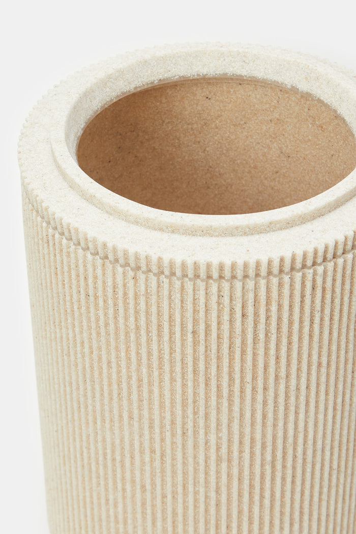 Redtag-Beige-Ribbed-Waste-Bin-W/Lid-Category:Toiletry-Sets,-Colour:Beige,-Deals:New-In,-Filter:Home-Bathroom,-H1:HMW,-H2:BAC,-H3:BCE,-H4:BAE,-HMW-BAC-Bath-Accessories,-HMWBACBCEBAE,-New-In-HMW-BAC,-Non-Sale,-ProductType:Bathmat-Sets,-Season:W23A,-Section:Homewares,-W23A-Home-Bathroom-