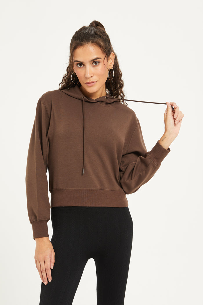 Redtag-Brown-Hooded-Sweatshirt-Category:Sweatshirts,-Colour:Brown,-Deals:New-In,-Filter:Women's-Clothing,-H1:LWR,-H2:LAD,-H3:SWS,-H4:SWS,-LWRLADSWSSWS,-New-In-Women,-Non-Sale,-ProductType:Hooded-Sweatshirts,-Season:W23B,-Section:Women,-W23B,-Women-Sweatshirts-Women's-