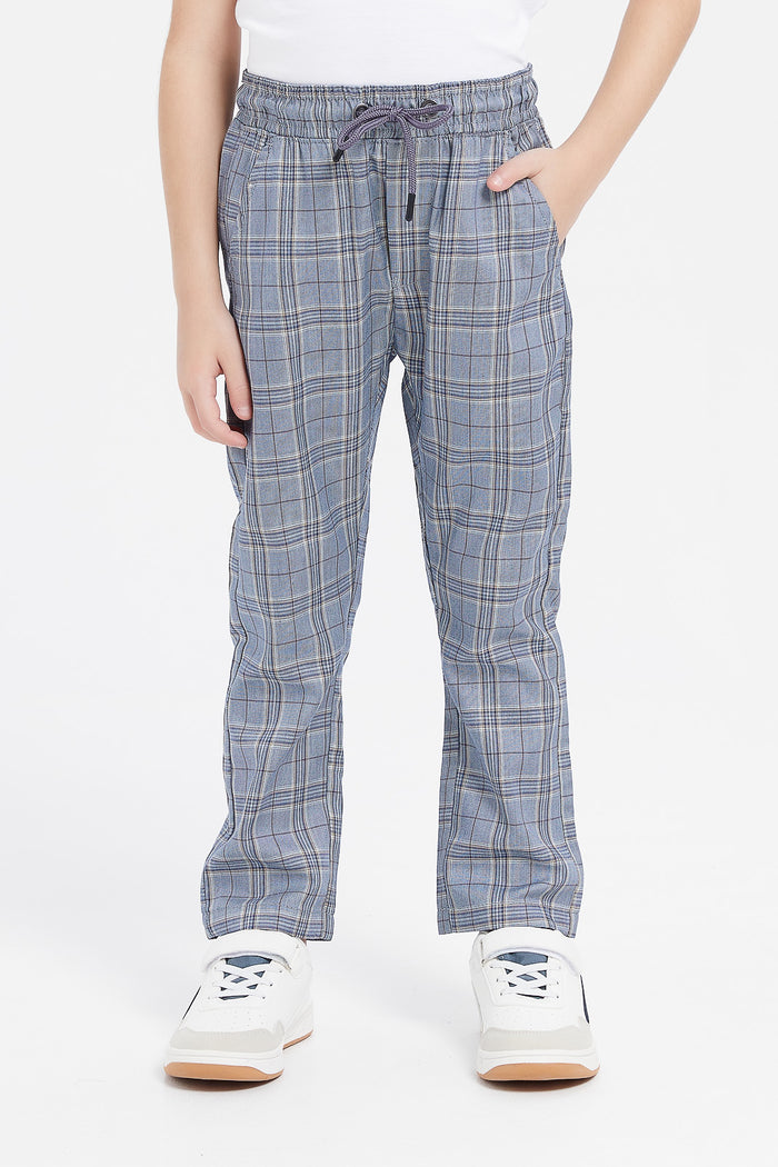 Redtag-Grey-Check-Pullon-Trouser-BOY-Trousers,-Category:Trousers,-Colour:Mid-Grey,-Deals:New-In,-Filter:Boys-(2-to-8-Yrs),-H1:KWR,-H2:BOY,-H3:TRS,-H4:CTR,-KWRBOYTRSCTR,-New-In-BOY,-Non-Sale,-ProductType:Trousers,-Season:W23B,-Section:Boys-(0-to-14Yrs),-W23B-Boys-2 to 8 Years