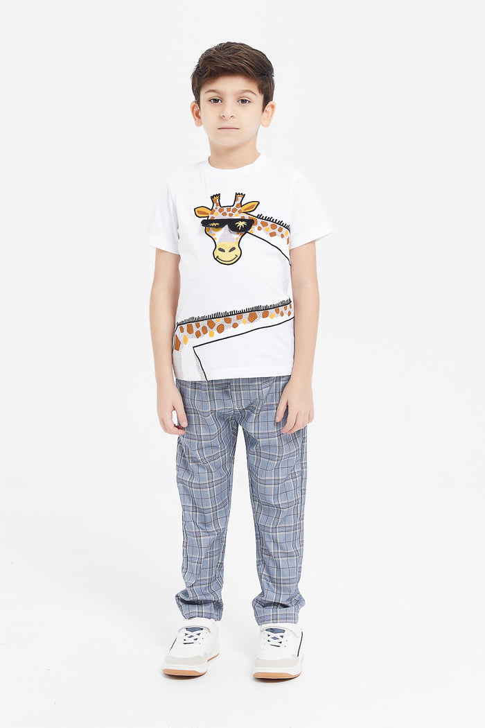 Redtag-Grey-Check-Pullon-Trouser-BOY-Trousers,-Category:Trousers,-Colour:Mid-Grey,-Deals:New-In,-Filter:Boys-(2-to-8-Yrs),-H1:KWR,-H2:BOY,-H3:TRS,-H4:CTR,-KWRBOYTRSCTR,-New-In-BOY,-Non-Sale,-ProductType:Trousers,-Season:W23B,-Section:Boys-(0-to-14Yrs),-W23B-Boys-2 to 8 Years