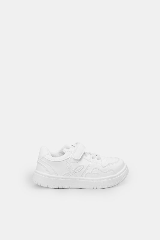 حذاء رياضي فيلكرو باللون الأبيض للأولاد الرضّع