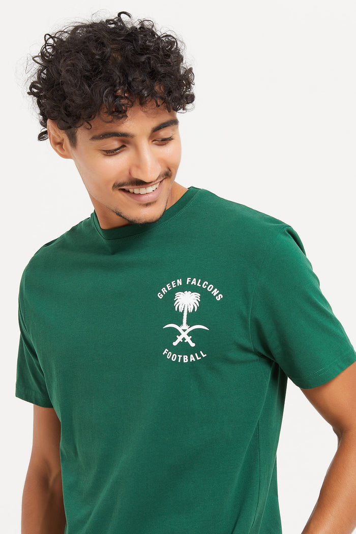 Redtag-Green-National-Day-T-Shirt-Category:T-Shirts,-Colour:Green,-Deals:New-In,-Filter:Men's-Clothing,-H1:MWR,-H2:GEN,-H3:TSH,-H4:TSH,-Men-T-Shirts,-MWRGENTSHTSH,-New-In-Men,-Non-Sale,-ProductType:Graphic-T-Shirts,-Season:W23A,-Section:Men,-W23A-Men's-