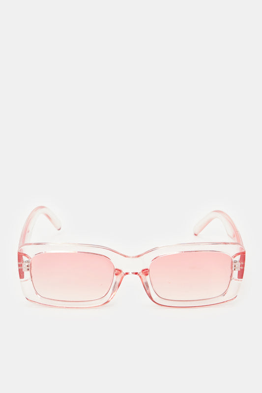 نظارات شمسية كبيرة وايفيرر باللون الوردي للنساء 