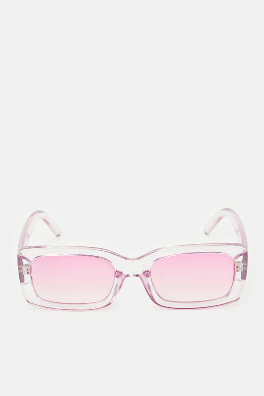 Women Pink Oversize Wayfarer Sunglasses
