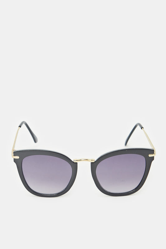 Women Black Cat Eye Oversized Sunglasses
