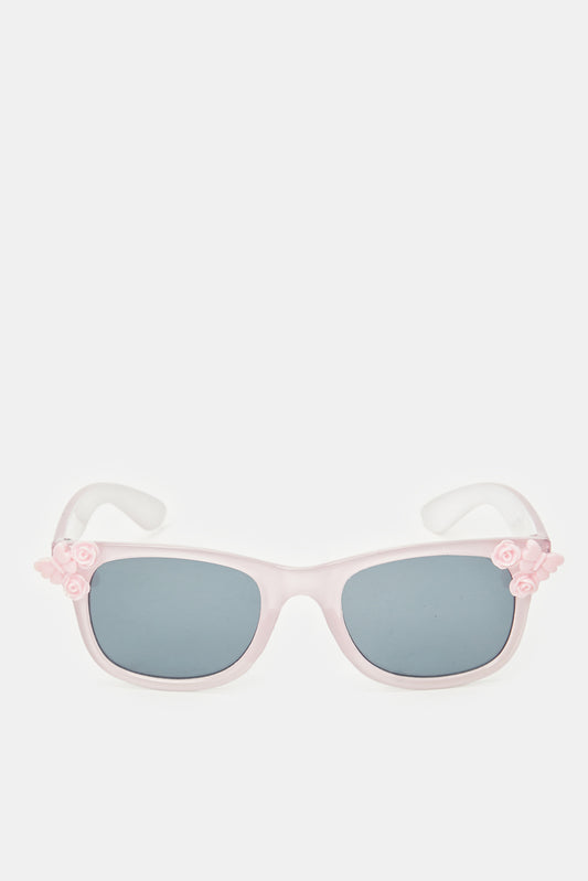 نظارات شمسية وايفارير باللون الوردي للبنات