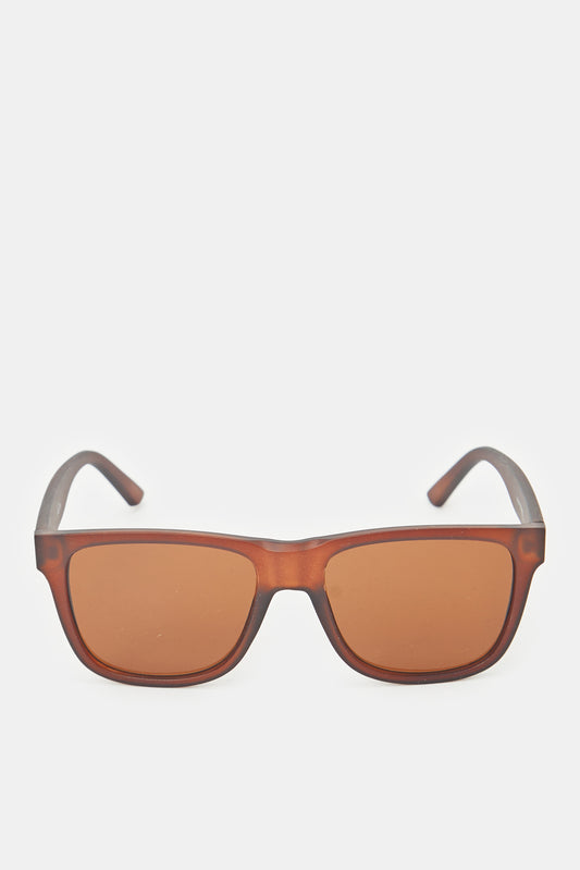 Men Brown Plain Wayfarer Sunglasses