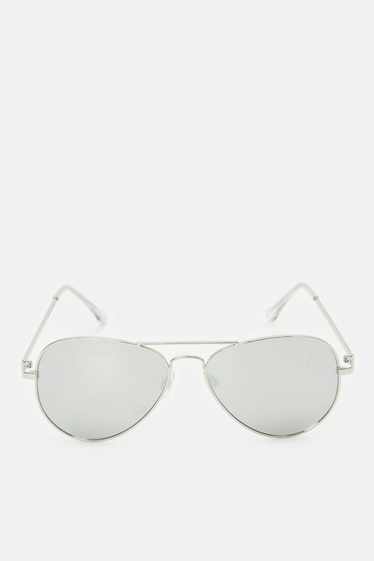 Men Grey Aviator Sunglasses