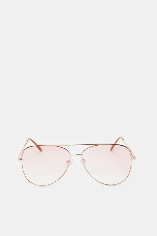 Women Pink Aviator Sunglasses