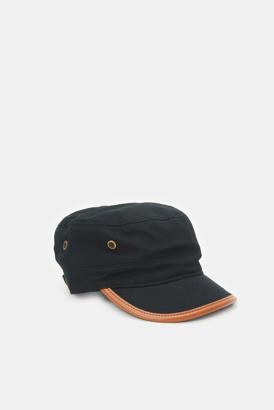 قبعة باللون الأسود و البني للرجال 