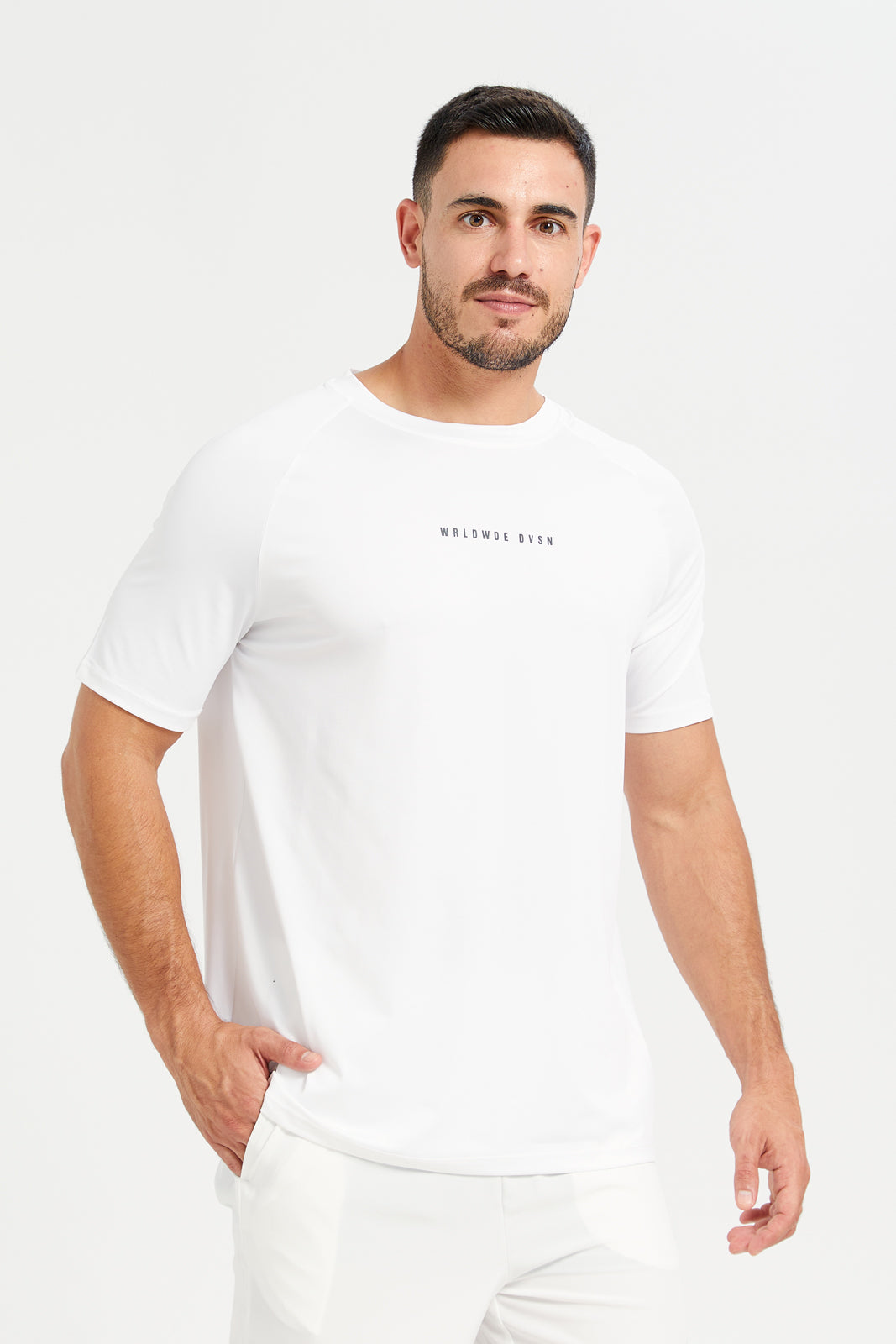 Buy Men White Plain Active T-Shirt 129072742 in Saudi Arabia | REDTAG