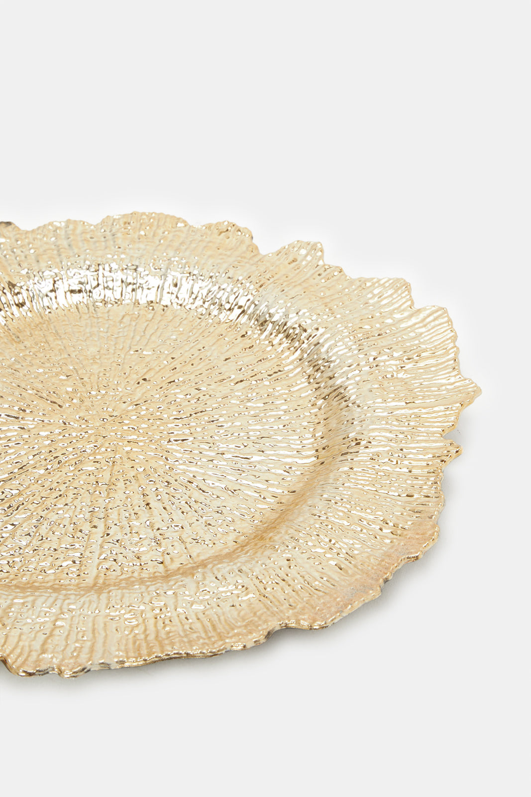 Buy Gold Textured Round Plate for H…