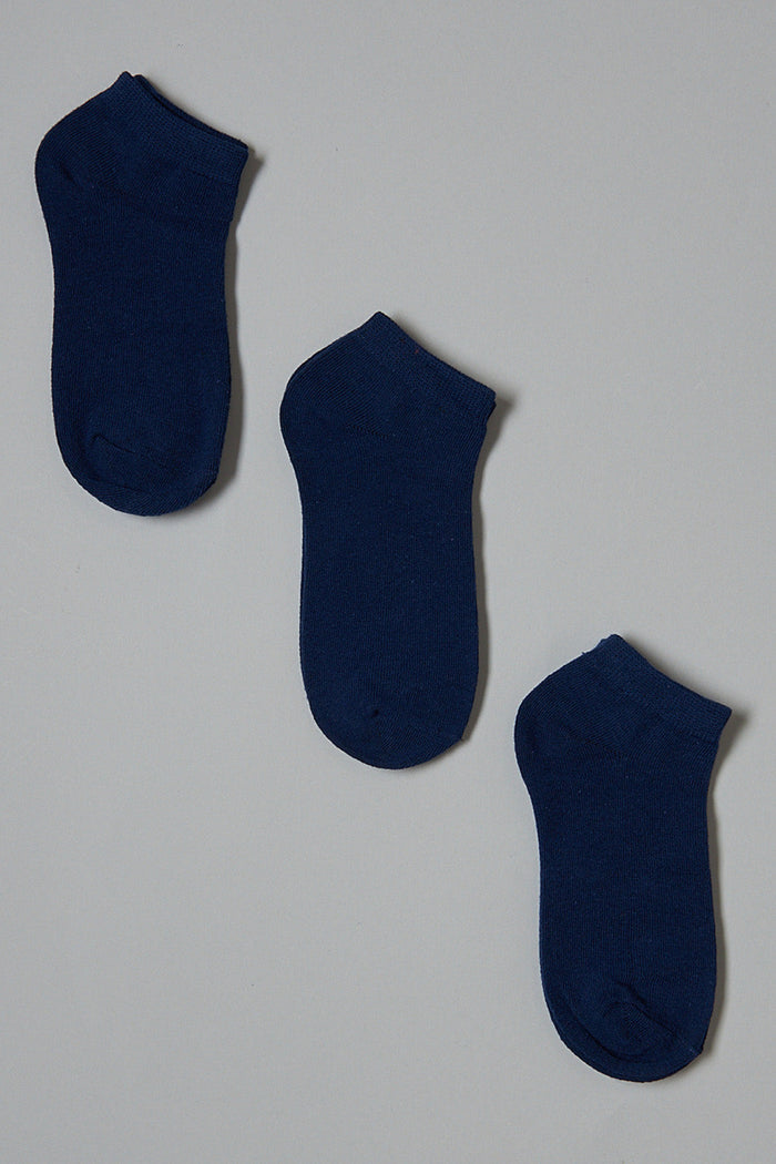 Navy Ankle Socks (3-Pack) - REDTAG