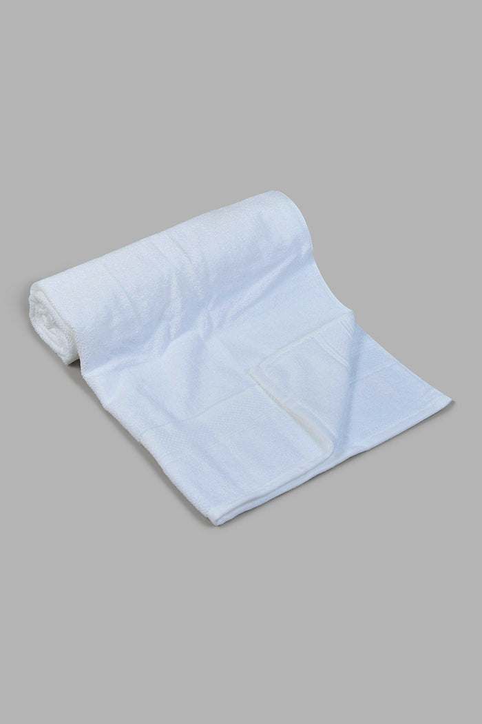 Redtag-White-Textured-Cotton-Bath-Towel-365,-Colour:White,-Deals:B2G1,-Filter:Home-Bathroom,-HMW-BAC-Bath-Towels,-New-In,-New-In-HMW-BAC,-Non-Sale,-Section:Homewares-Home-Bathroom-