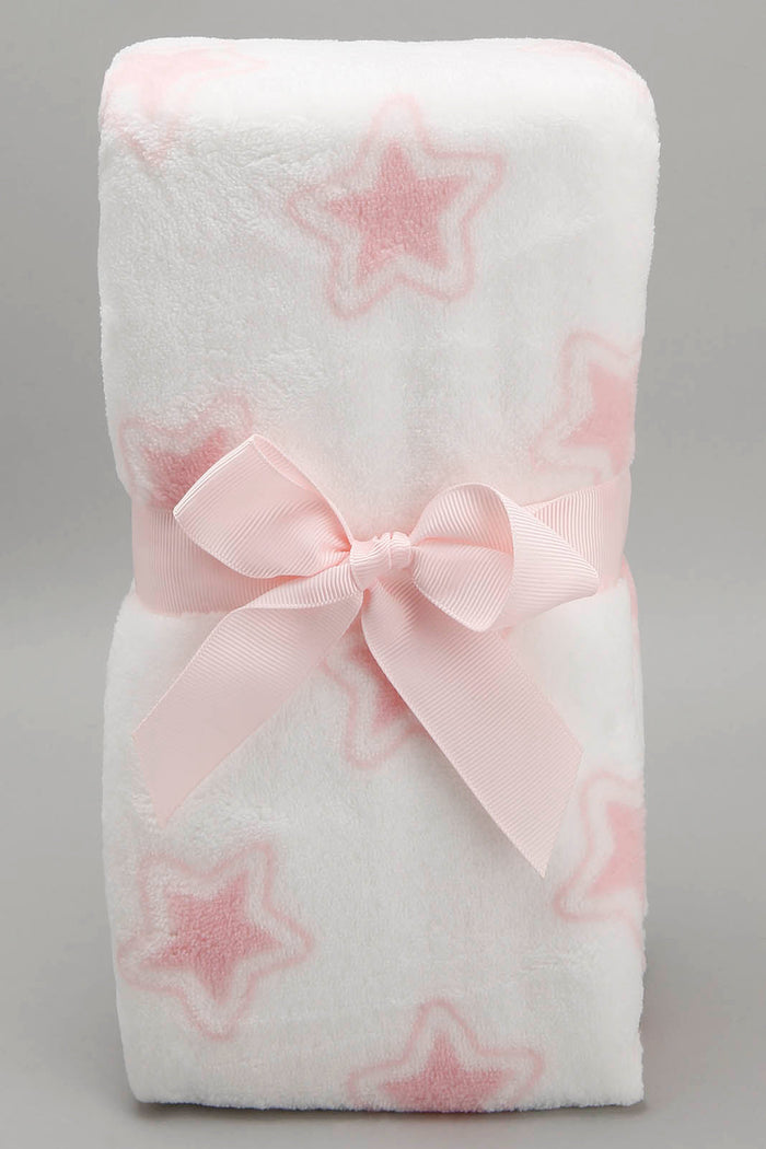 White/Pink Baby Blanket With Toy Rabbit - REDTAG