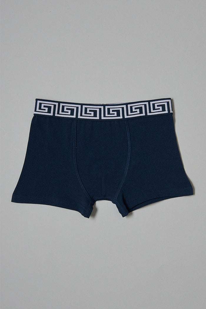 Navy Blue Plain Trunks (3-Pack) - REDTAG