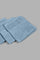 Redtag-Blue-Textured-Cotton-Face-Towel-Set-(4-Piece)-Face-Towels-Home-Bathroom-